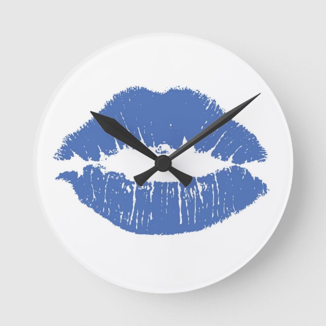 Blue Lips Clock (Front)
