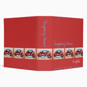 Blue Lips Makeup Portfolio Binder