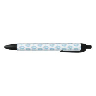 Blue Lips, Pattern Of Lips, Blue Lipstick, Kiss Black Ink Pen