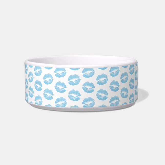 Blue Lips, Pattern Of Lips, Blue Lipstick, Kiss Bowl (Front)