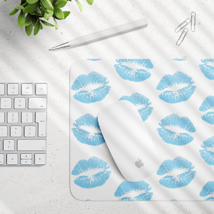 Blue Lips, Pattern Of Lips, Blue Lipstick, Kiss Mouse Pad