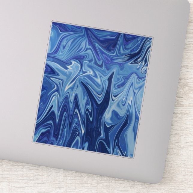 Blue liquid abstract pattern (Detail)