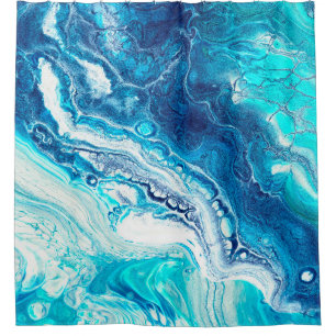 Blue liquid marble texture