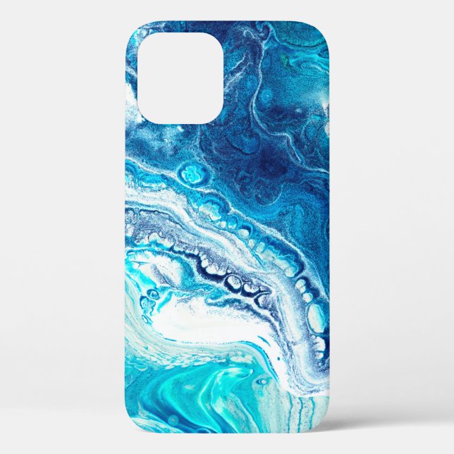 Blue liquid marble texture Case-Mate iPhone case (Back)