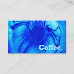 Blue Liquid Simple Minimal Coffee Style R Loyalty Card