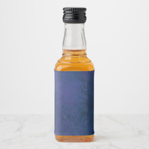 blue liquor bottle label
