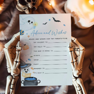 Blue Little Boo Halloween Advice and Wishes Game