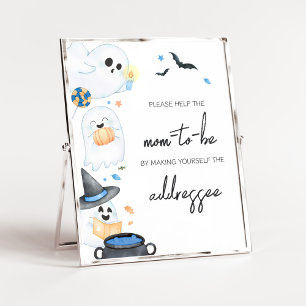 Blue Little Boo Halloween Envelope Station Poster