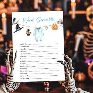 Blue Little Boo Halloween Word Scramble Game