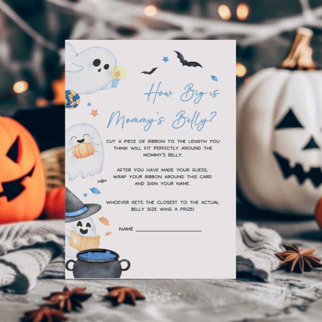 Blue Little Boo How Big is Mommy's Belly Game (Blue Little Boo Baby Shower How Big is Mommy's Belly Game)