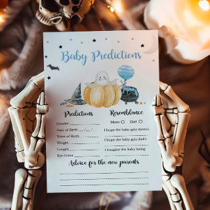 Blue Little Boo Pumpkin Baby Predictions Game
