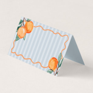 Blue Little Cutie Citrus Party Table Place Cartes
