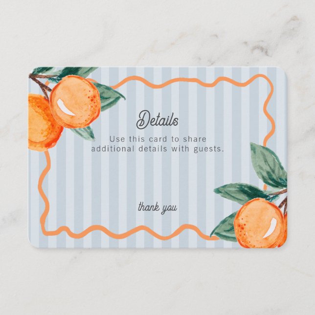 Blue Little Cutie Pastel Citrus Details Insert (Front)