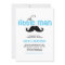 Blue Little Man Moustache Baby Shower Invitation