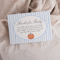 Blue Little Pumpkin Baby Shower Books for Baby