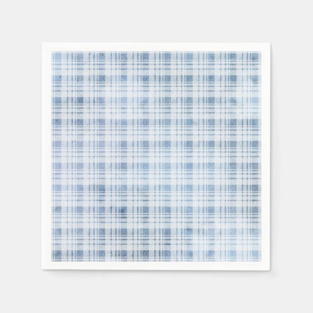 Blue little Pumpkin boy Baby Shower Napkin (Front)