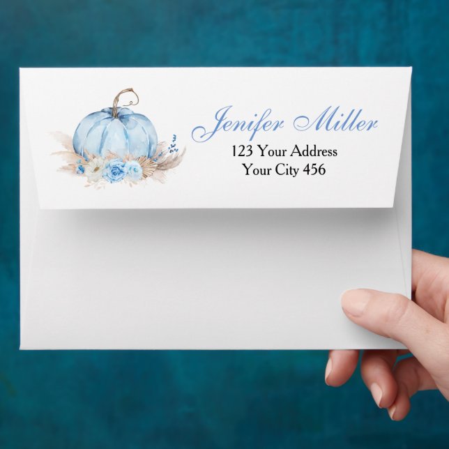 Blue Little Pumpkin Envelope (Hand)