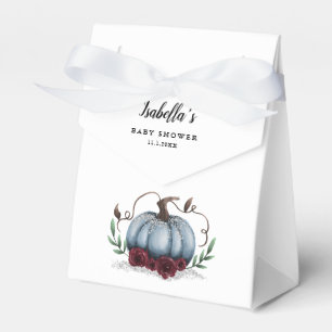 Blue Little Pumpkin Theme Girl Baby Shower Favor Box