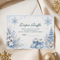 Blue Little Snowflake Diaper Raffle