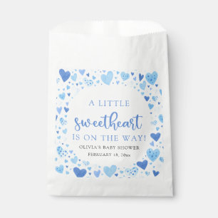 Blue Little Sweetheart Valentine's Day Baby Shower Favour Bag