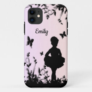 Blue Littlest Ballerina Personalize Name iPhone 11 Case