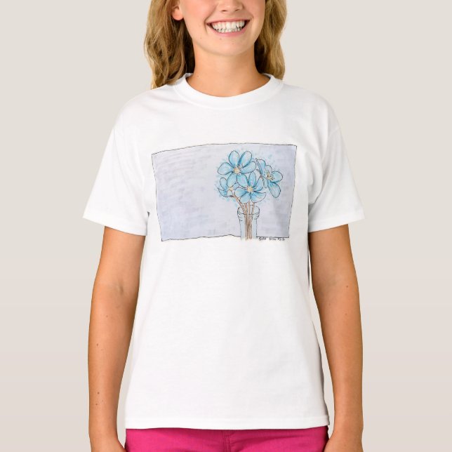 Blue Liverflower T-Shirt (Front)