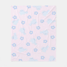 Blue Lizard Floral Fleece Blanket
