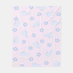 Blue Lizard Floral Fleece Blanket