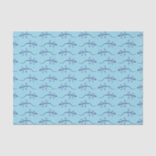 Blue Lizard Pattern Tissue Paper