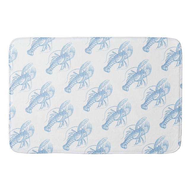 Blue Lobster Bath Mat (Front)