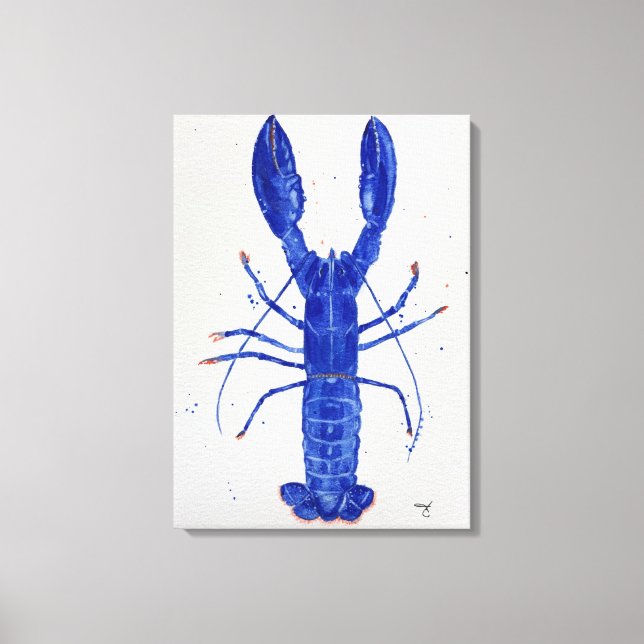 Blue Lobster Canvas Print (Front)