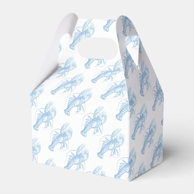 Blue Lobster Favor Box (Front Side)