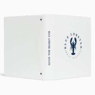 Blue Lobster Real Estate Button Binder