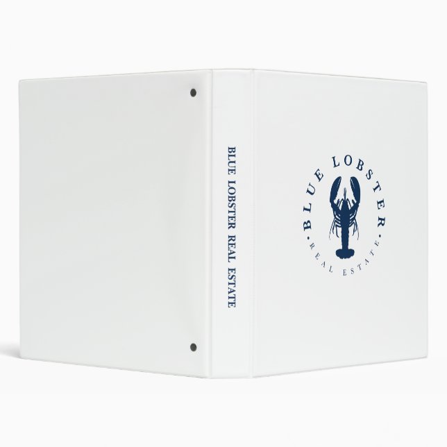 Blue Lobster Real Estate Button Binder (Background)