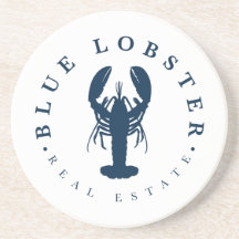 Blue Lobster Real Estate Maine Sandstone Coaster