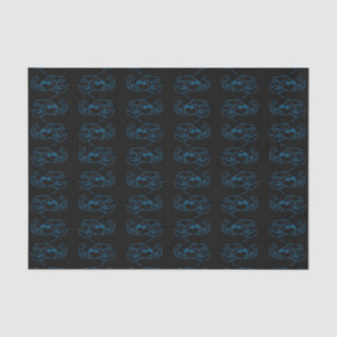 Blue Lobster Sea Animal Simple Outline Drawing Art Tissue Paper