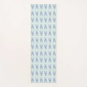 Blue Lobsters Double Sided Yoga Mat