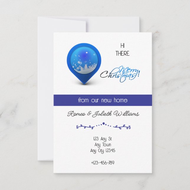 Blue Location New Home Announcement (Front)