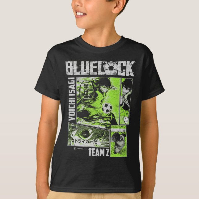 Blue Lock Yoichi Isagi Split Soccer Panels  T-Shirt (Front)