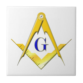 Blue Lodge Square & Compasses Tile