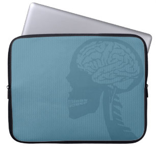 blue logicskull laptop sleeve