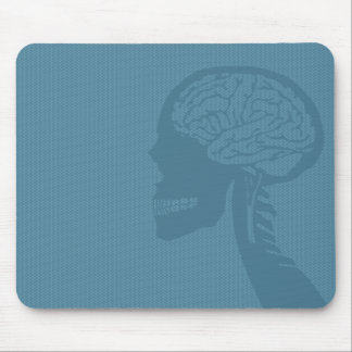 blue logicskull mouse pad
