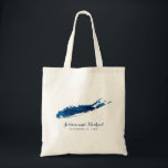 Blue Long Island New York Map Wedding Guest Tote Bag<br><div class="desc">Navy Blue Watercolor Map of Long Island New York | Perfect for your Wedding Guest Favour Bag to give to your out of town guests coming to your wedding. Fill it up with goodies! For enquiries about custom design changes by the independent designer please email paula@labellarue.com BEFORE you customize or...</div>
