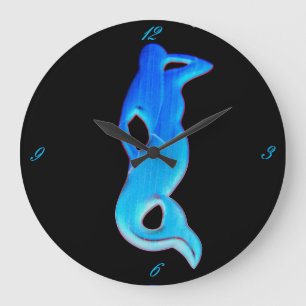 blue lookout mermaid clock