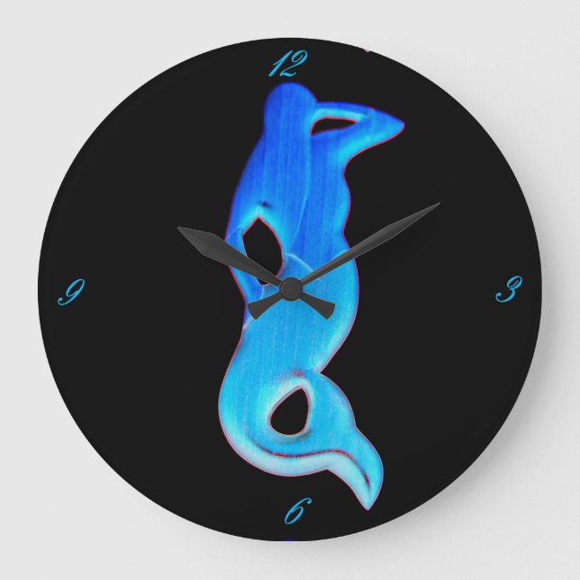 blue lookout mermaid clock (Front)
