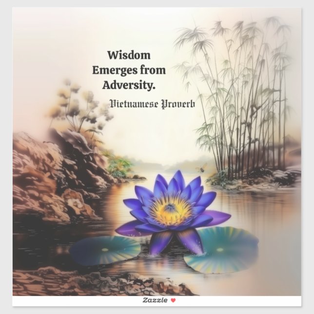 Blue Lotus Emerging from Muddy Waters (Vietnamese) (Sheet)