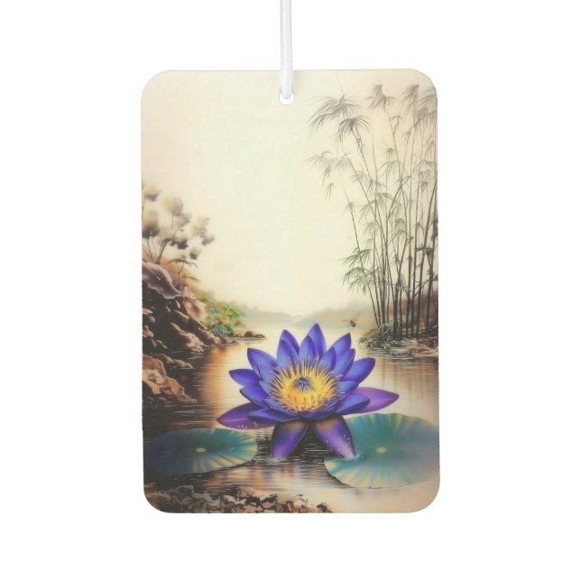 Blue Lotus Emerging from Muddy Waters (Vietnamese) Air Freshener (Front)