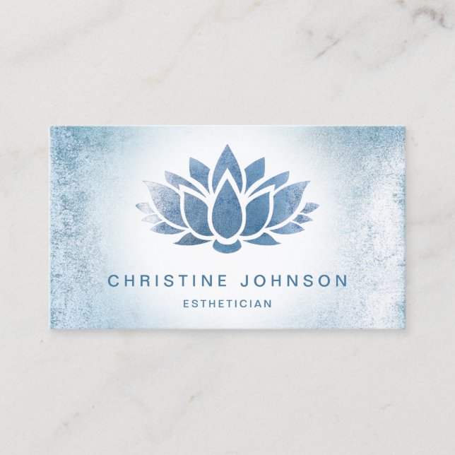 blue lotus flower business card (Front)