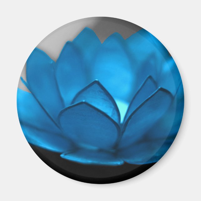 Blue Lotus Flower Magnet (Front)
