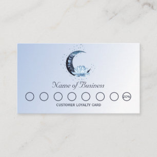 Blue Lotus Flower Moon Loyalty Card